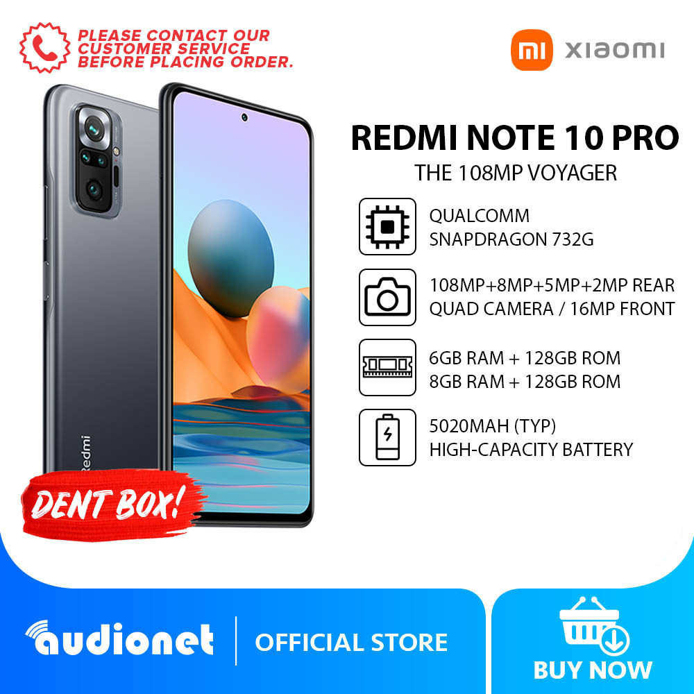 Xiaomi Redmi Note 10 Pro Smartphone | 8GB RAM + 128GB ROM | 108MP Quad ...