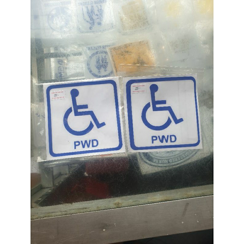 Person with disability Cut out Decal sticker (PWD) 2pcs | Shopee ...