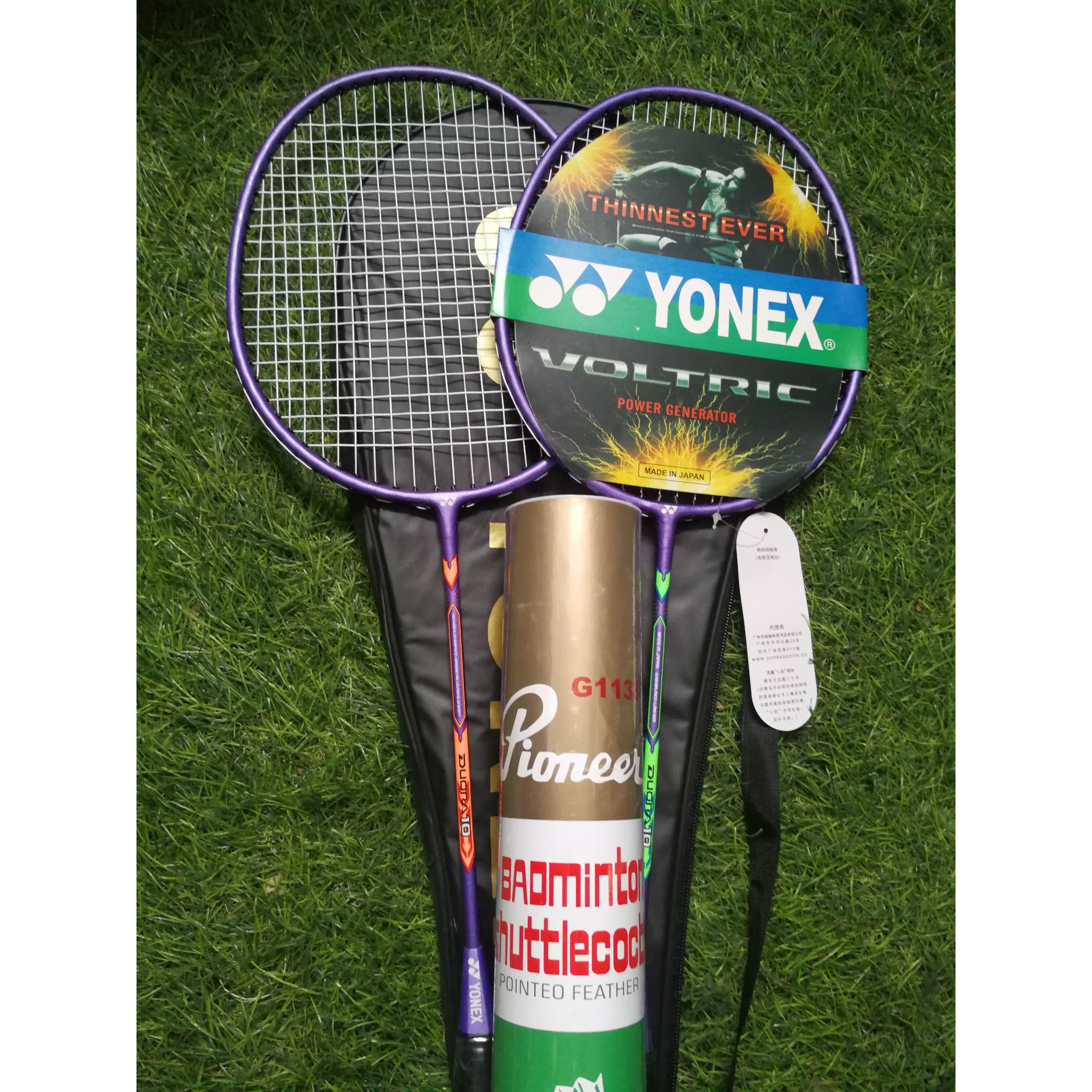 Yonex Badminton Racket 2pes (1 Pair) Racket Random Design with Free