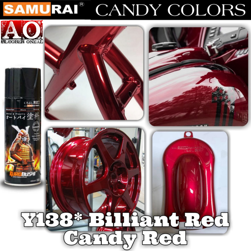 SAMURAI SPRAY PAINT Y138* Brilliant Red Yamaha, Candy Tone Red Shopee Philippines
