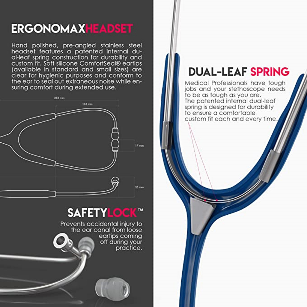 MDF Acoustica Lightweight Stethoscope MDF747XP-04 (Navy Blue) | Shopee ...