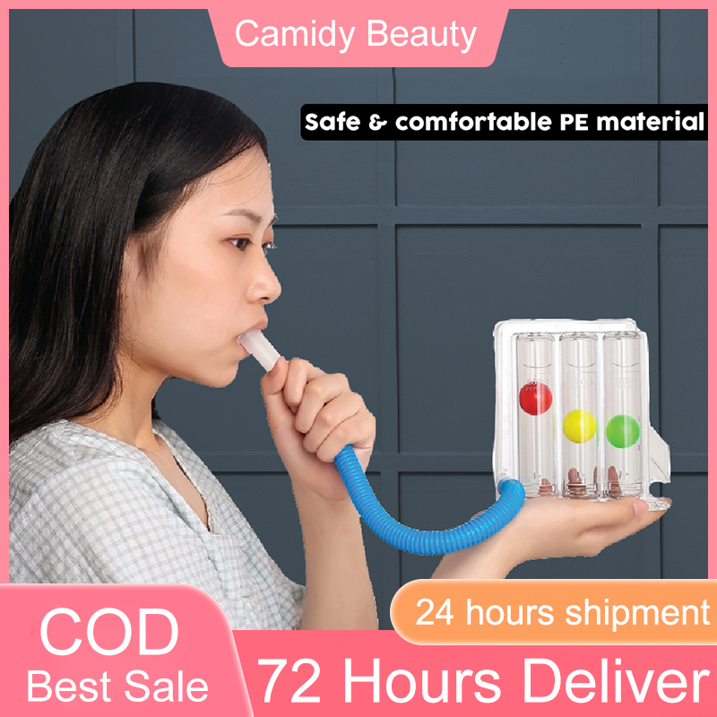 Deep Breathing Exerciser 3-Ball Inhaling Breath Measurement System ...