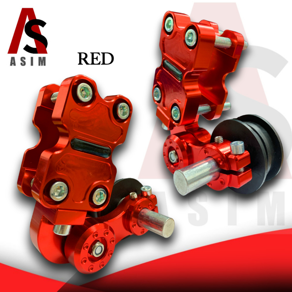 Catena di accoppiamento per ruota dentata, 8 mm, universale, rullo di tensione, puleggia per ruota, tenditore per auto, ruota di rinvio di ricambio per moto, Dirt Bike Enduro (rosso