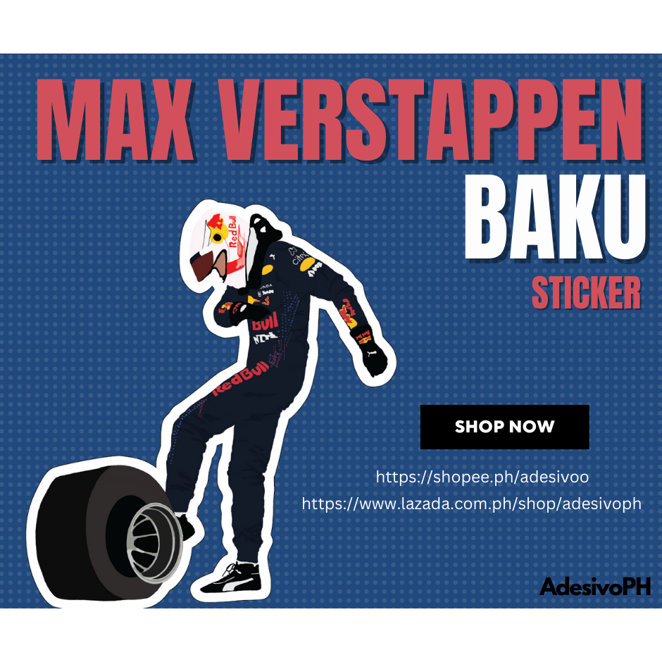 Max Verstappen Baku Tire Sticker - F1 MEMES / MATTE / Waterproof ...