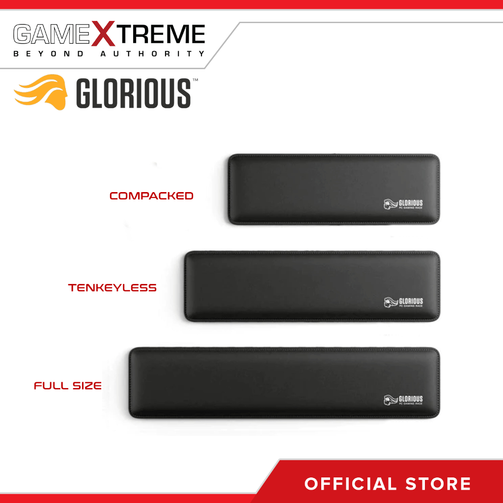 GLORIOUS PC GAMING RACE PADDED KEYBOARD WRIST REST FITS SLIM BLACK