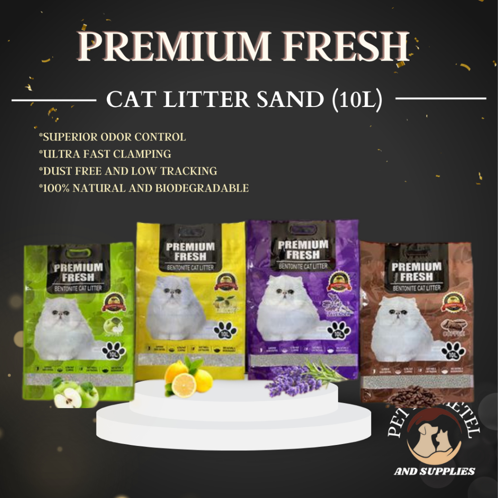 PREMIUM FRESH BENTONITE CAT LITTER 10L Shopee Philippines
