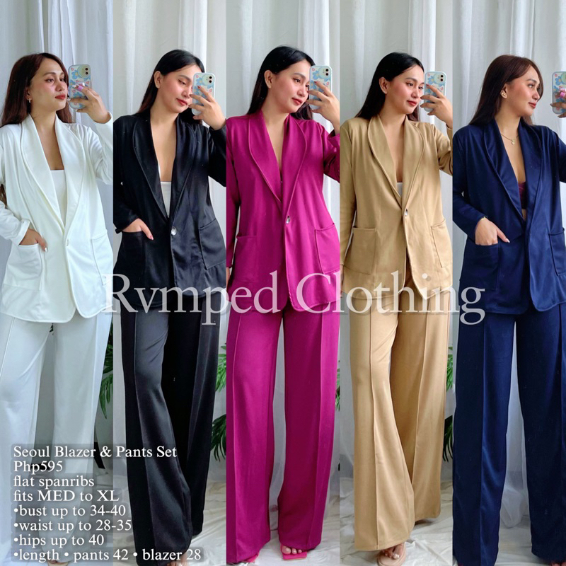 RVMPED Seoul Blazer and Pants Set Shopee Philippines