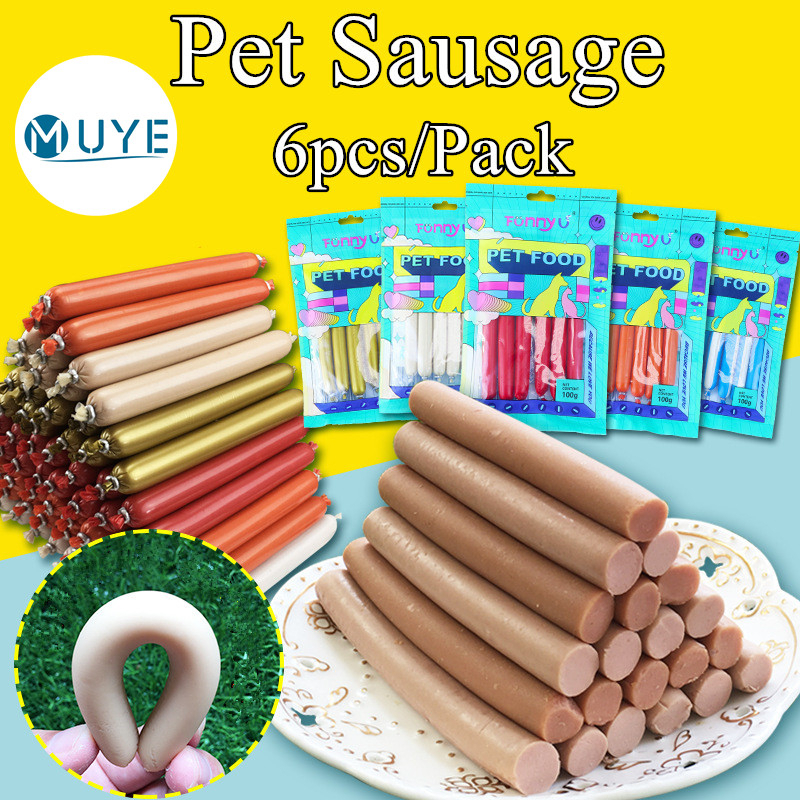 6pcs/ Pack Sausage Pet Treat High Quality Pet Sausage Treat Pet Snack