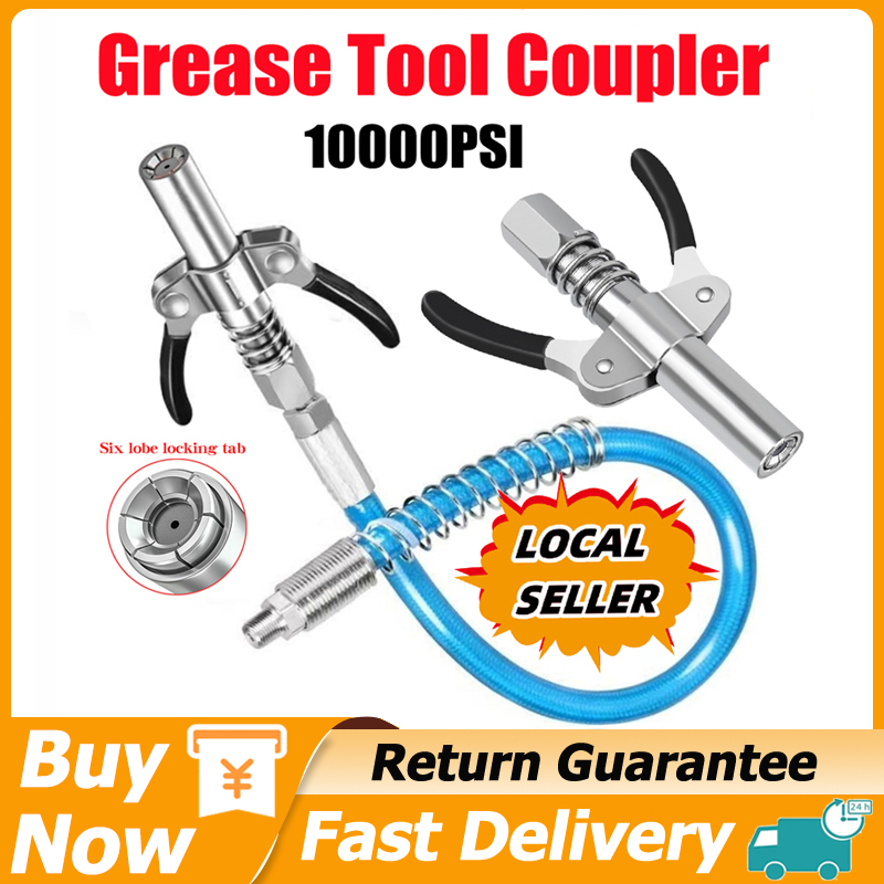10000 PSI Grease Gun Coupler HeavyDuty original locking grease coupler