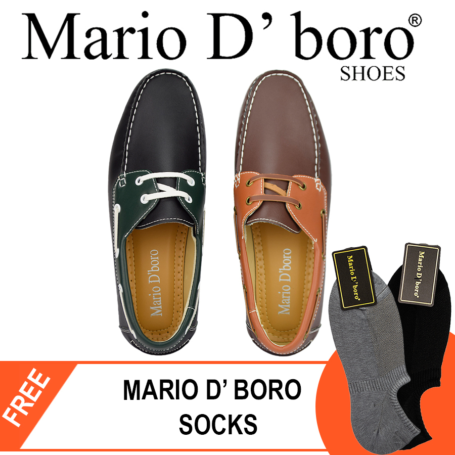 Mario D' Boro Men's Casual Shoes Mw 22204 Black/Dark Brown | Shopee ...