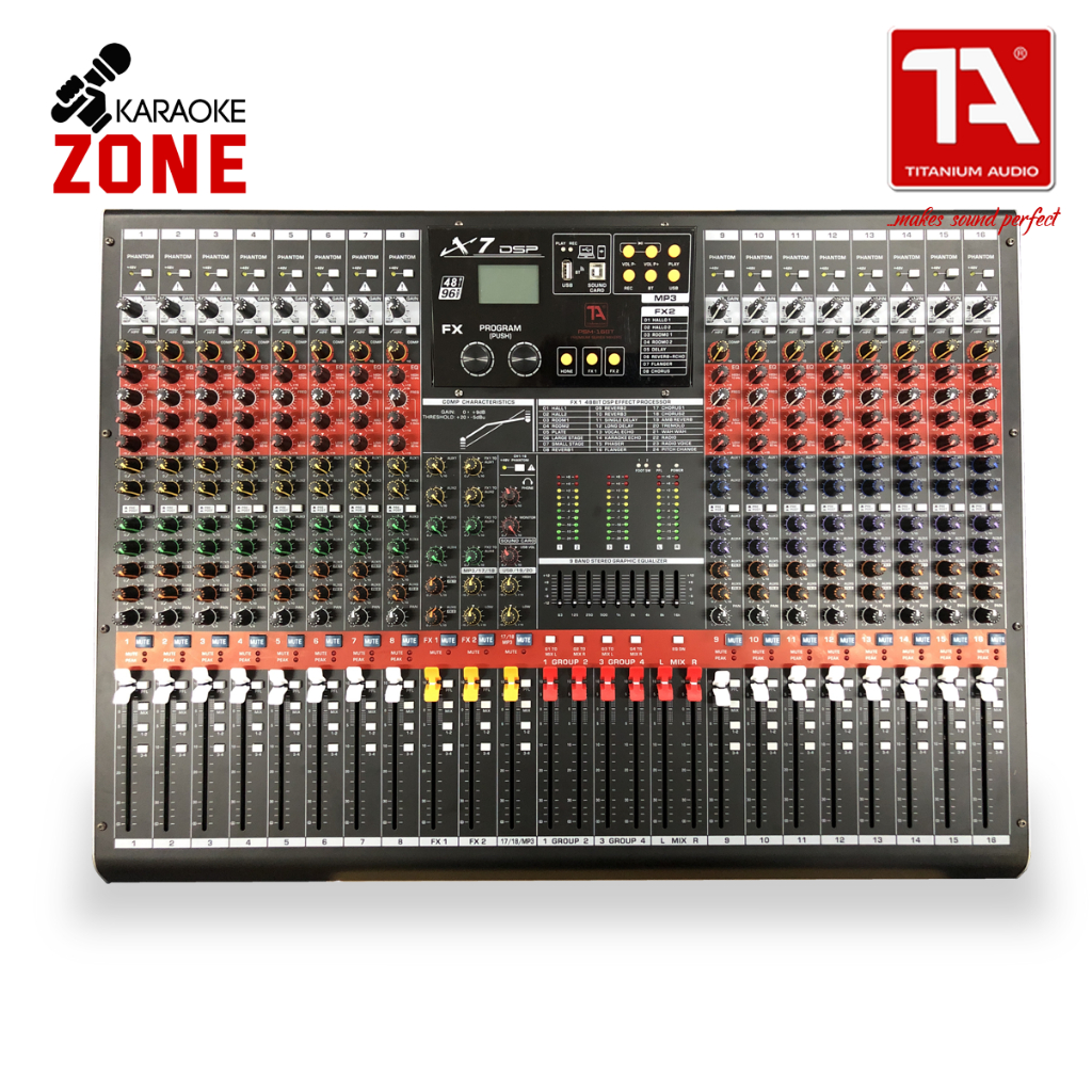 Titanium Audio PSM 16BT / X7 DSP Effects / 16 Channel / Bluetooth Mixer ...