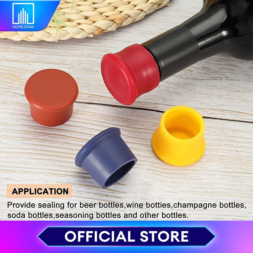 Home Zania 1pc Silicone Reusable Wine Bottle Caps Cover Beer Sealer
