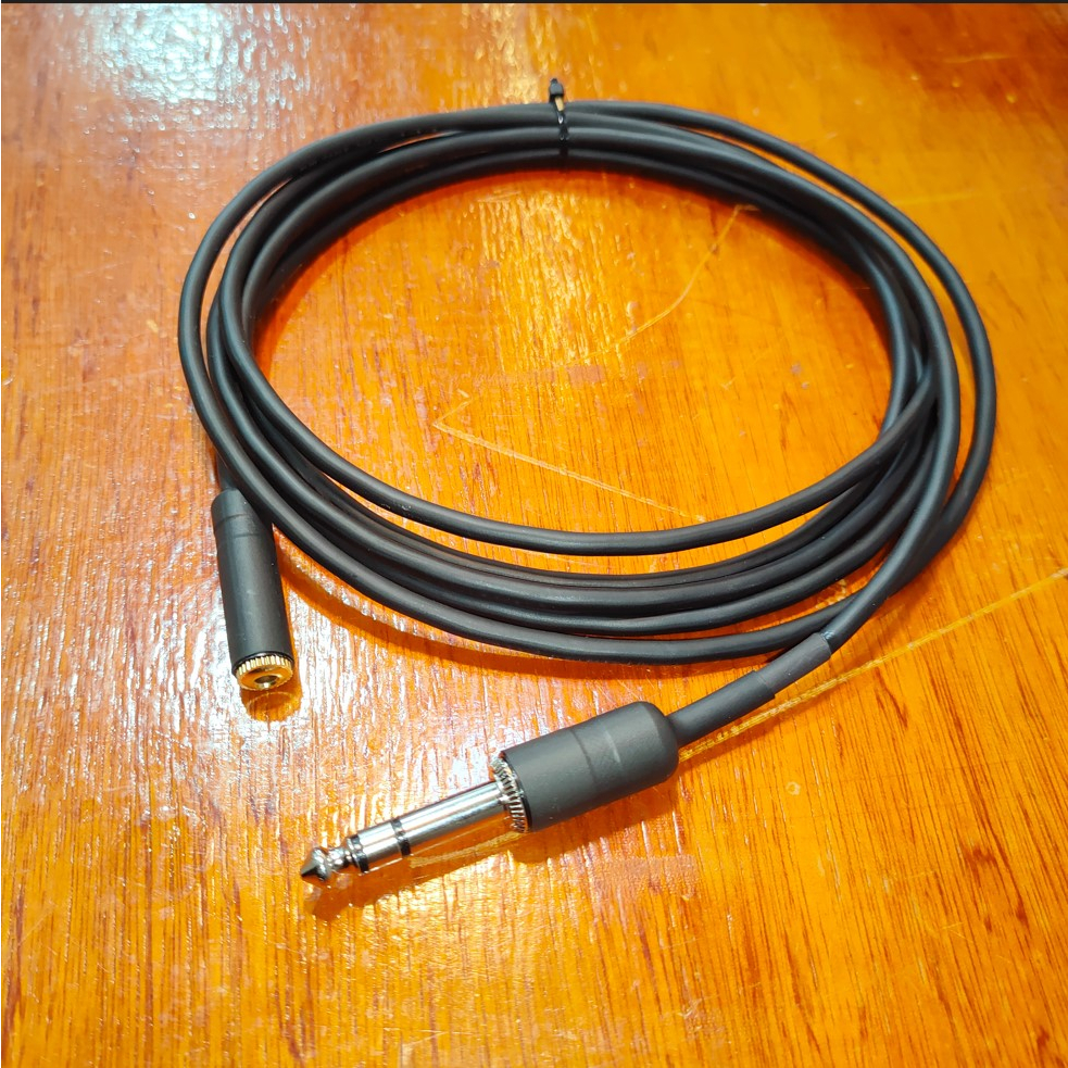 In Ear Monitor Extension Adapter 3.5mm Female TRS to 6.35 male TRS