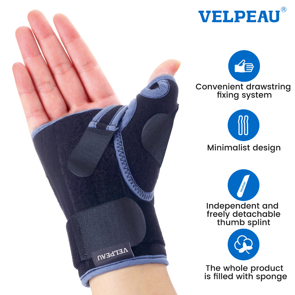 VELPEAU Wrist Brace with Thumb Spica Splint for De Quervain's ...