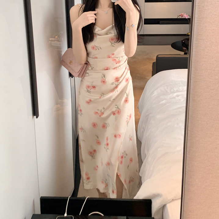 korean sexy summer floral off shoulder white sleeveless dress plus size ...