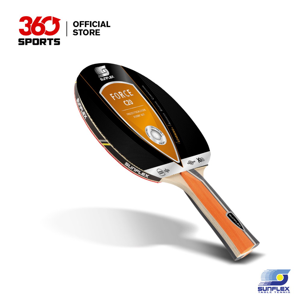 Sunflex Force C20 Ergo Grip Concave Handle Table Tennis Bat Shopee