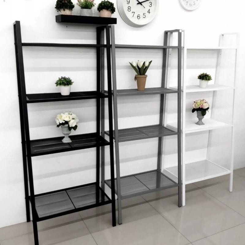 LERBERG Style Book Shelf Metal shelf 4 Tier Storage Organizer Rack