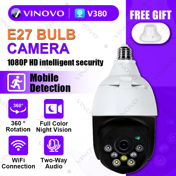 V380 K16S 1080P HD Light E27 Bulb Camera Wireless Wifi Remote View