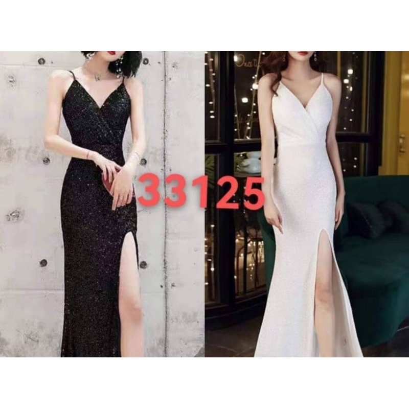 33125 SEQUENCE LONG DRESS SEMI GOWN Shopee Philippines