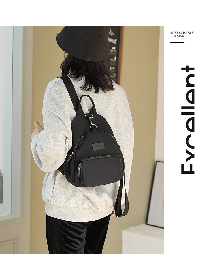 Ladies Fashionable Casual Solid Color Backpack Student Travel Portable ...