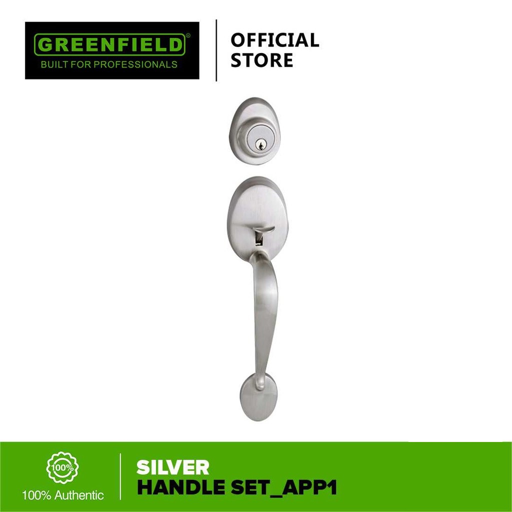 Greenfield Double Cylinder Handleset Satin Stainless Steel Finish