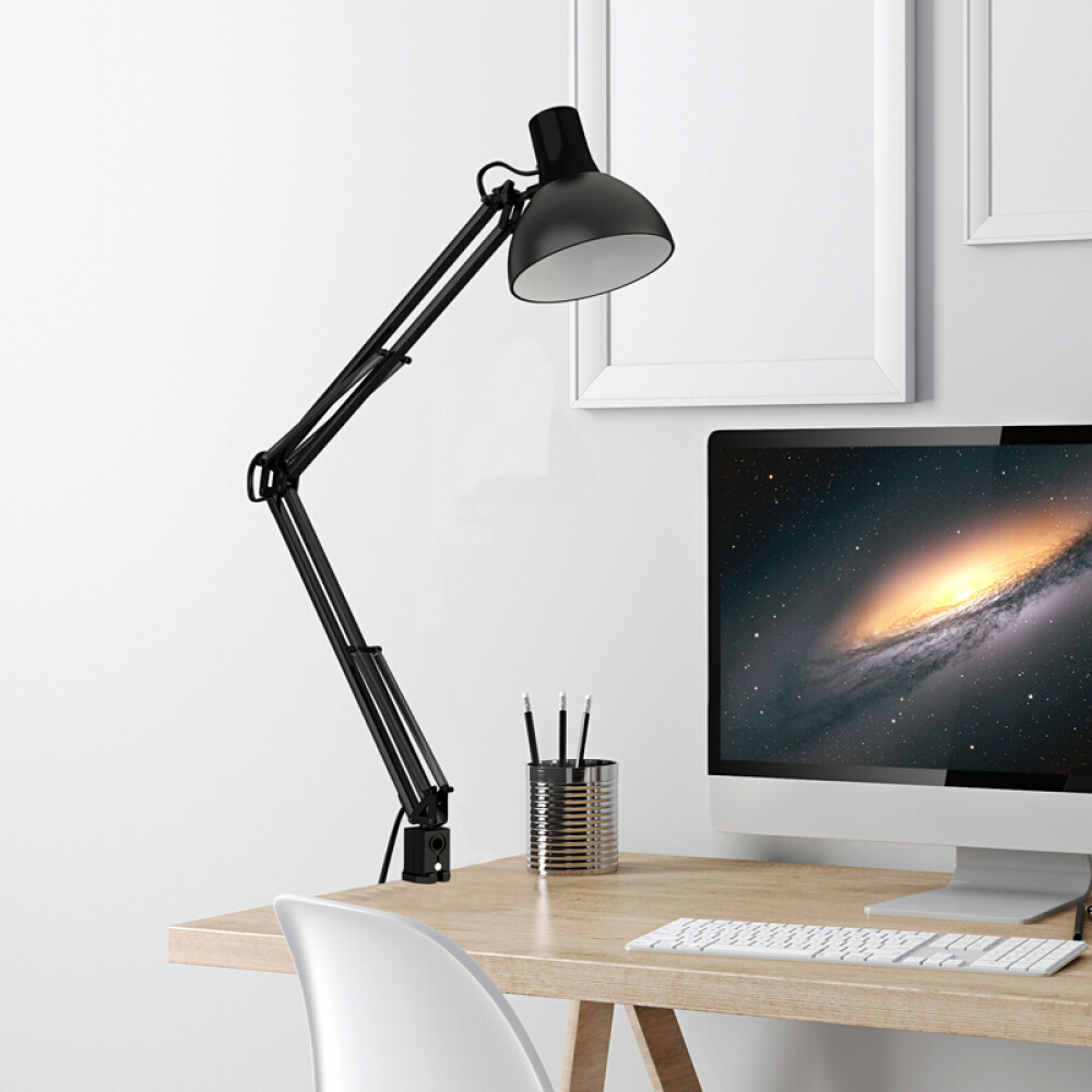 Swing Arm MultiJoint Desk Lamp with Rotatable Lamp Head Replaceable