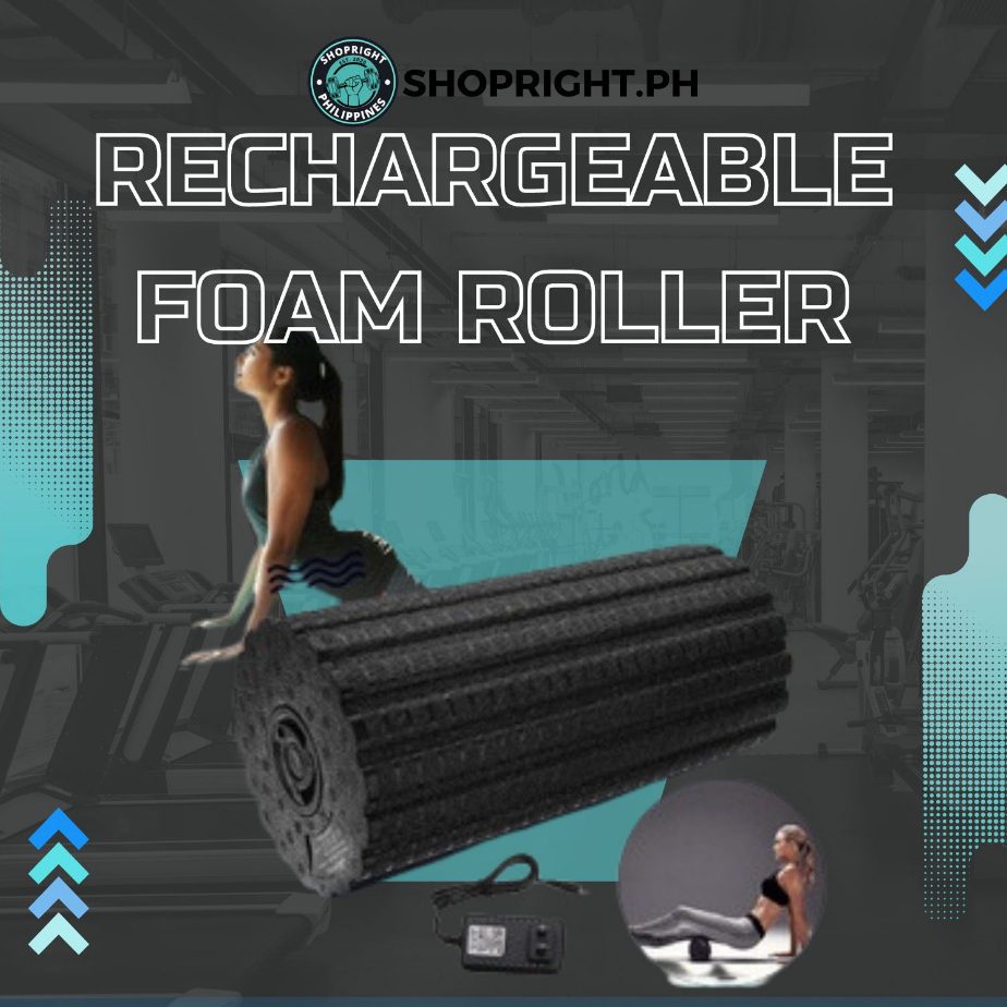 Rechargeable Electric Vibrating Massage Foam Roller 4 Speed Muscle Recovery Shopee Philippines 8564