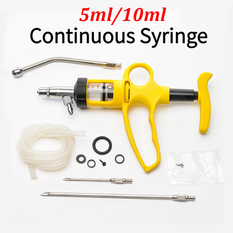 5ML/10ML Continuous Syringe Vaccine injector Device for Pig/Goat ...