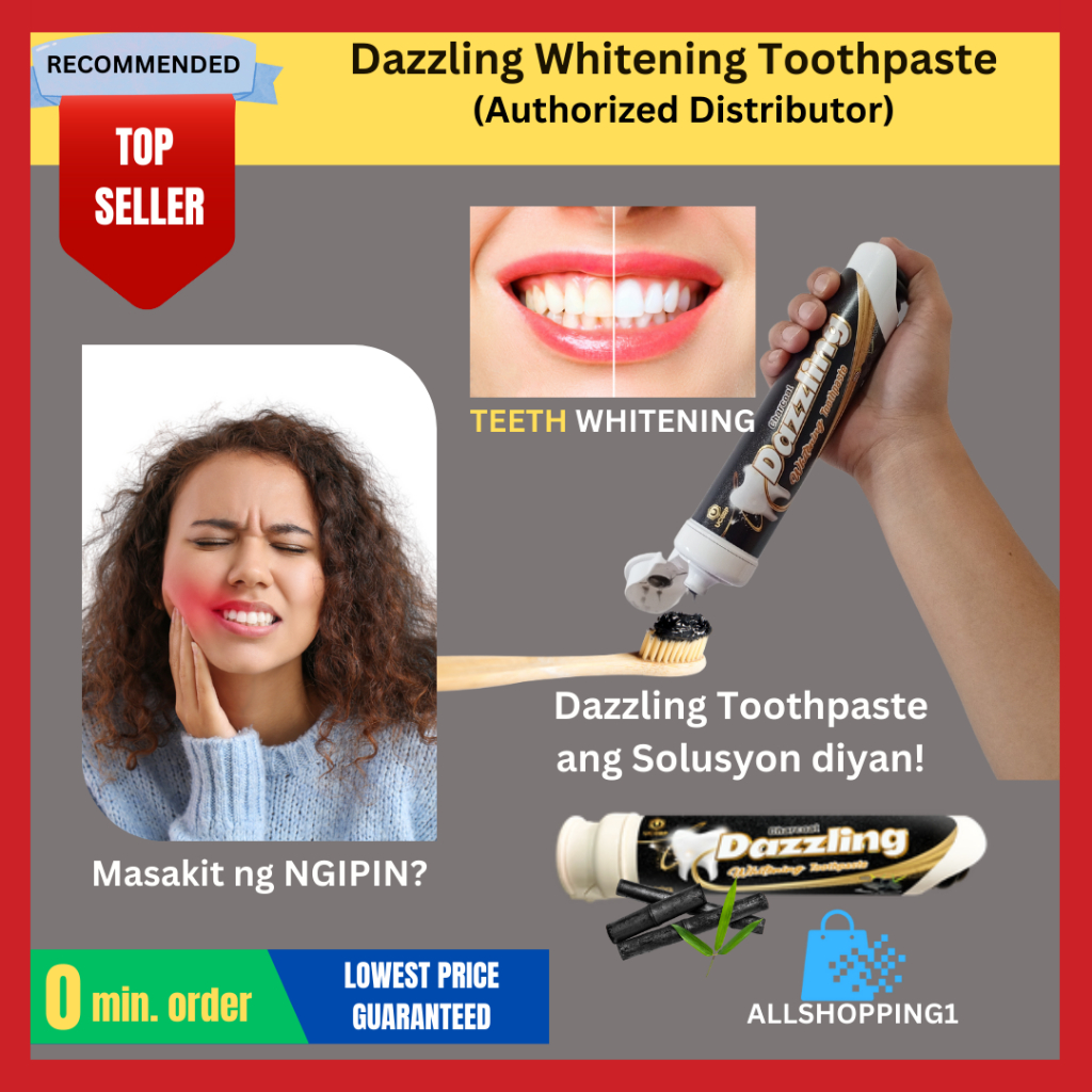 DAZZLING WHITENING TOTHPASTE with Bamboo charcoal | Shopee Philippines