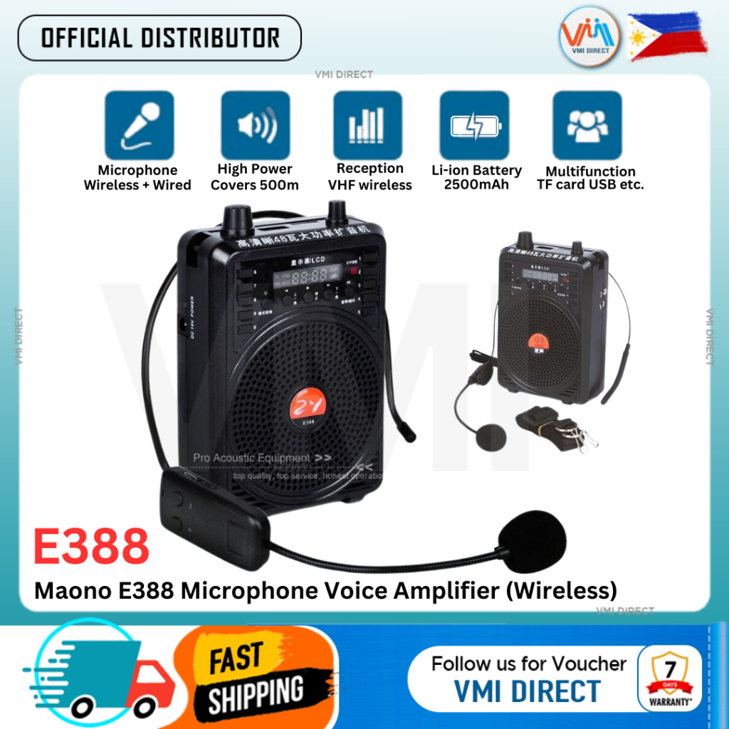 Xtuga E388 Microphone Voice Amplifier Portable teaching speaker Head