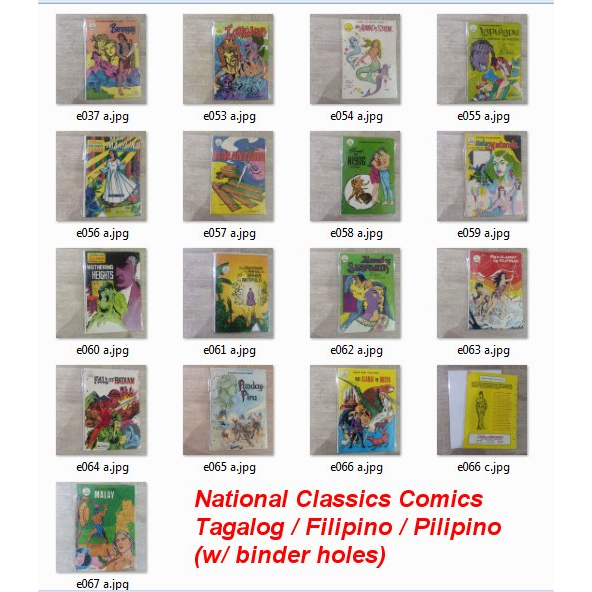 Vintage National Comics Tagalog / Filipino / Pinoy Komics (with binder holes) NBS classics