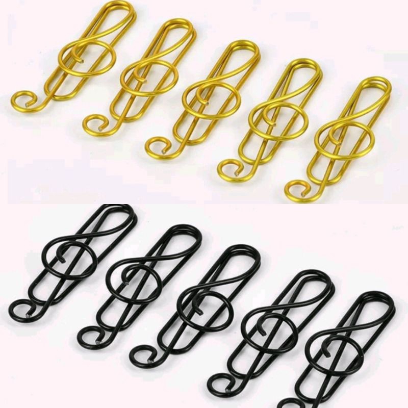 10 PCS Creative Musical Note Metal Paper Clip | Love Empress | Shopee ...