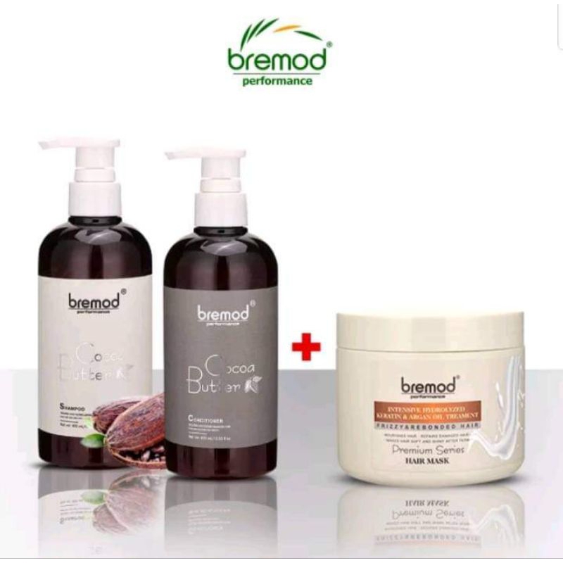 BREMOD SHAMPOO 400ML +BREMOD CONDITIONER 400ML +BREMOD HAIR MASK FRIZZY