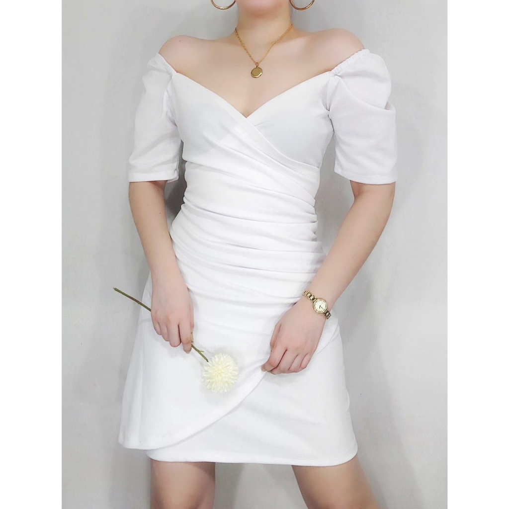 JER-JEN HELENA TWO WAY ELEGANT PUFF SLEEVE DRESS/GRADUATION/DEBUT/PROM ...