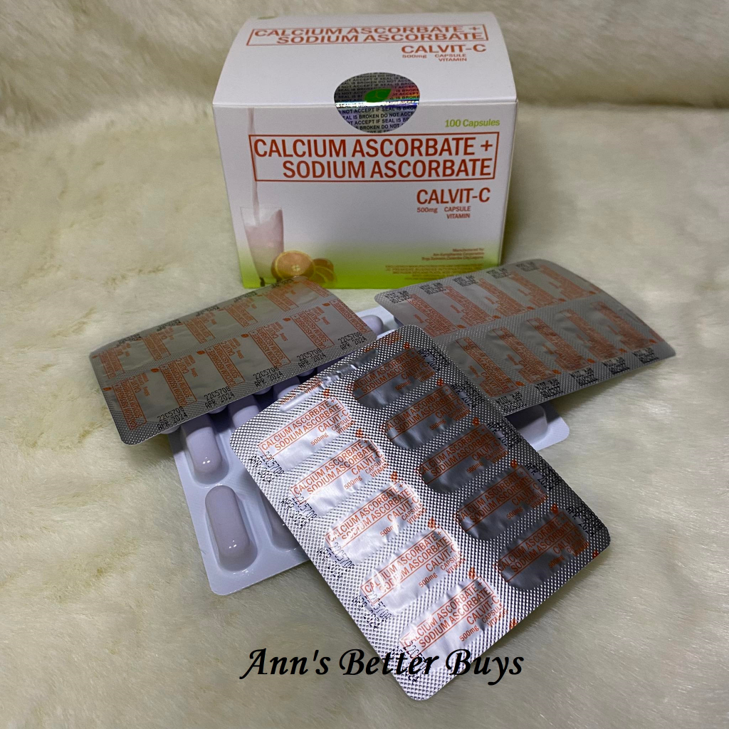 Calvit C Calcium Ascorbate + Sodium Ascorbate Vitamins 500mg (10