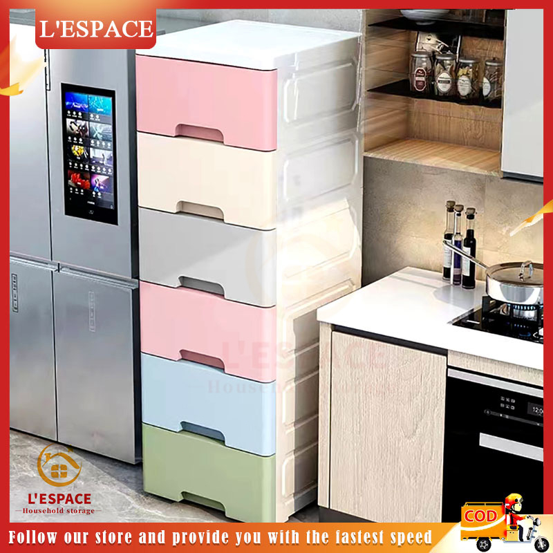 Plastic Bedside Drawer Storage 3/4 layers Clothes Wardrobe