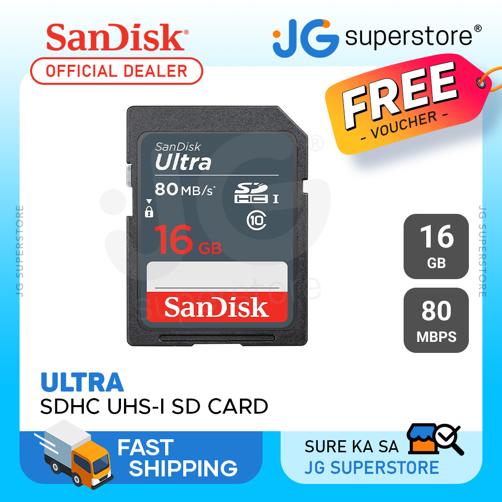 SanDisk 16GB Ultra SDHC Memory Card (SDSDUNC-016G-GN6IN) For Sale Online | UK
