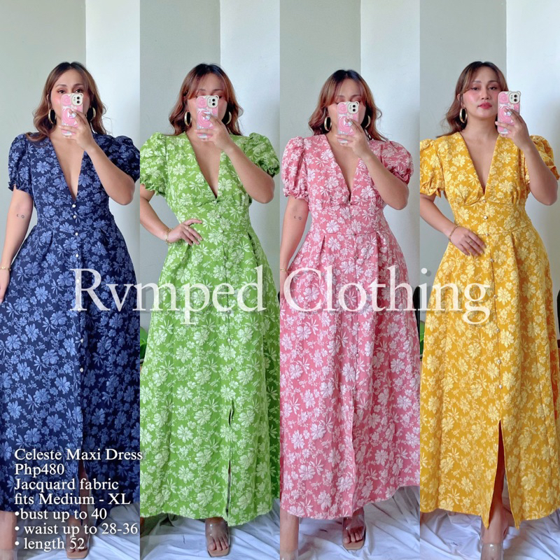RVMPED Celeste V Neck Maxi Dress | Shopee Philippines