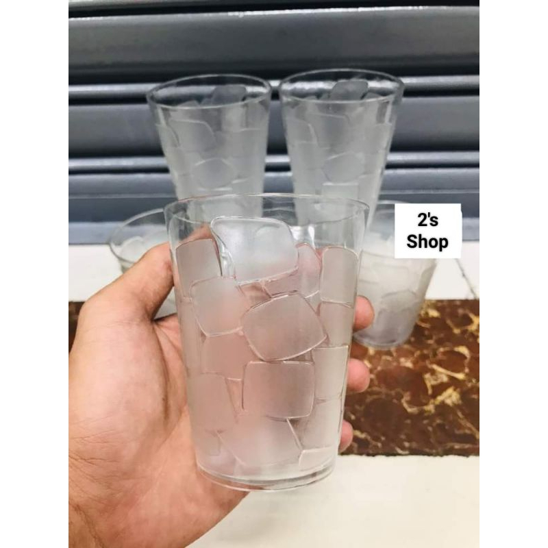 6pcs Cube Design Acrylic Baso (8oz) | Shopee Philippines