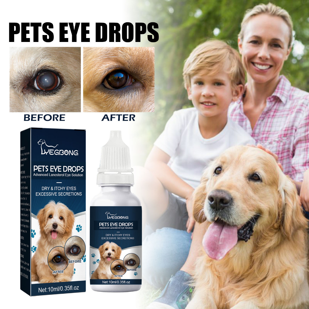 Pet eye drops Eye itching Eye drops for dogs & cats Tear stain remover ...