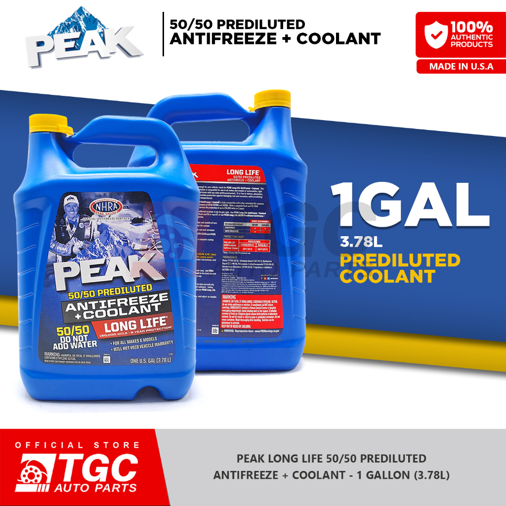 Peak Long Life Coolant 50 50 Prediluted Antifreeze Ready To Use No Add 