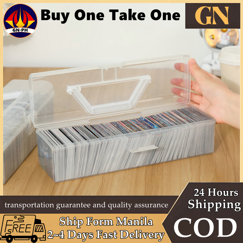 2x Transparent Plastic Box Playing Card Case Organizer Deck Box Card