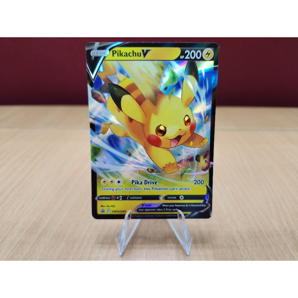 thumbnail image 2 of JUMBO Pikachu V Oversized Card – SWSH061 Sword & Shield Promo – Holo & Pack Fresh 2 of 6