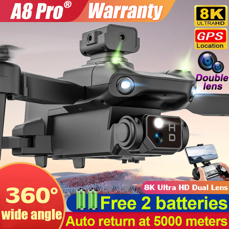 For vlogging A8 Drone Pro Drone with camera Dual cameras 8K Ultra HD