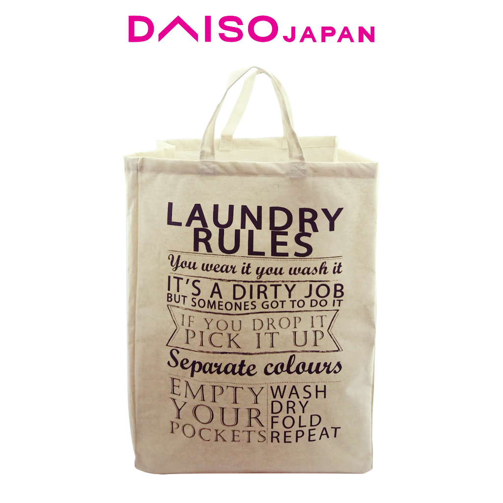 Daiso Collapsible Laundry Basket with Drawstring Shopee Philippines