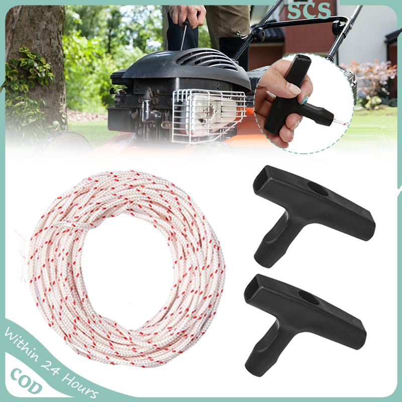 Starter Rope 4-Meter 3.0 mm Pull Cord with 2 Pieces Starter Handle for ...