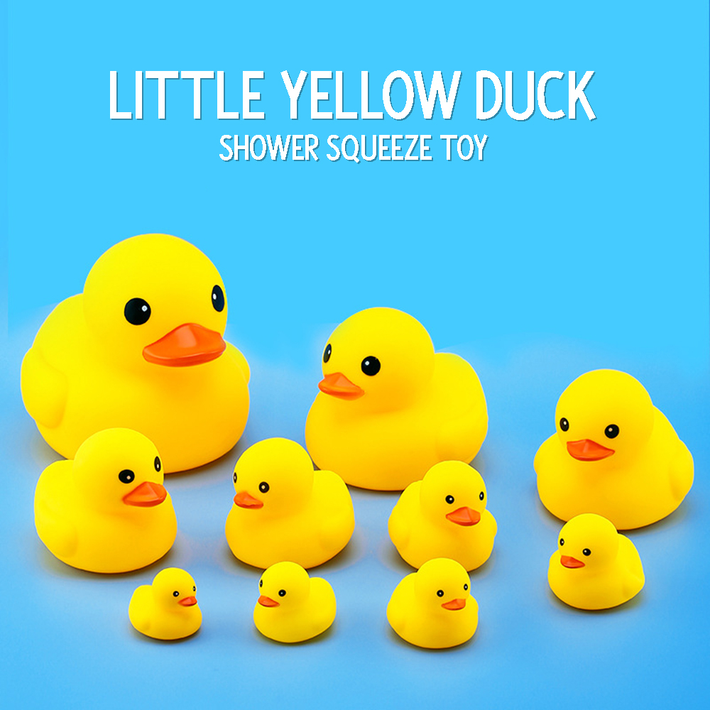 Little Yellow Rubber Duck Baby Bath Shower Squeeze Toy Shopee Philippines