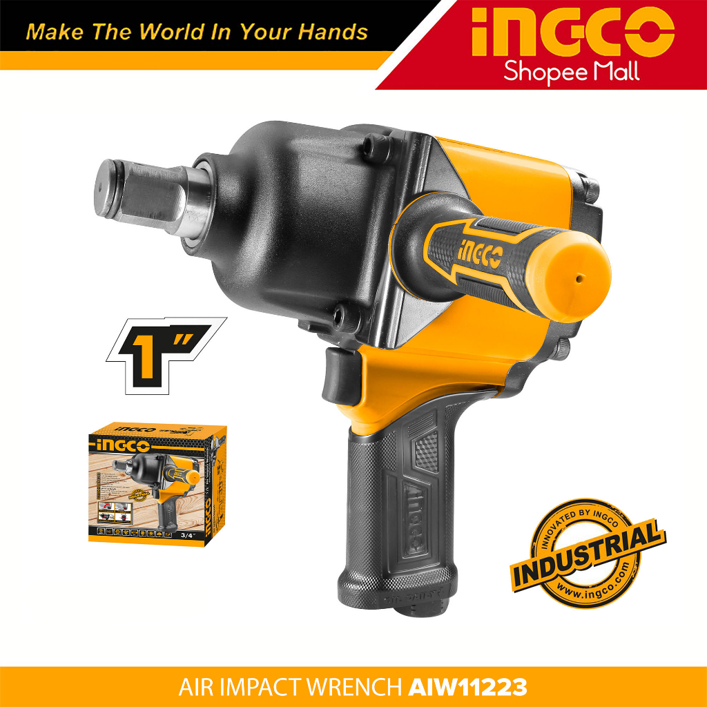 Ingco AIW11223 1" Pneumatic Air Impact Wrench for Tire & Lug Nuts (FOR