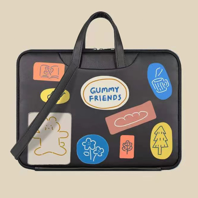 PU Leather Laptop Bag Multilevel savings 15.6 inch Waterproof Laptop