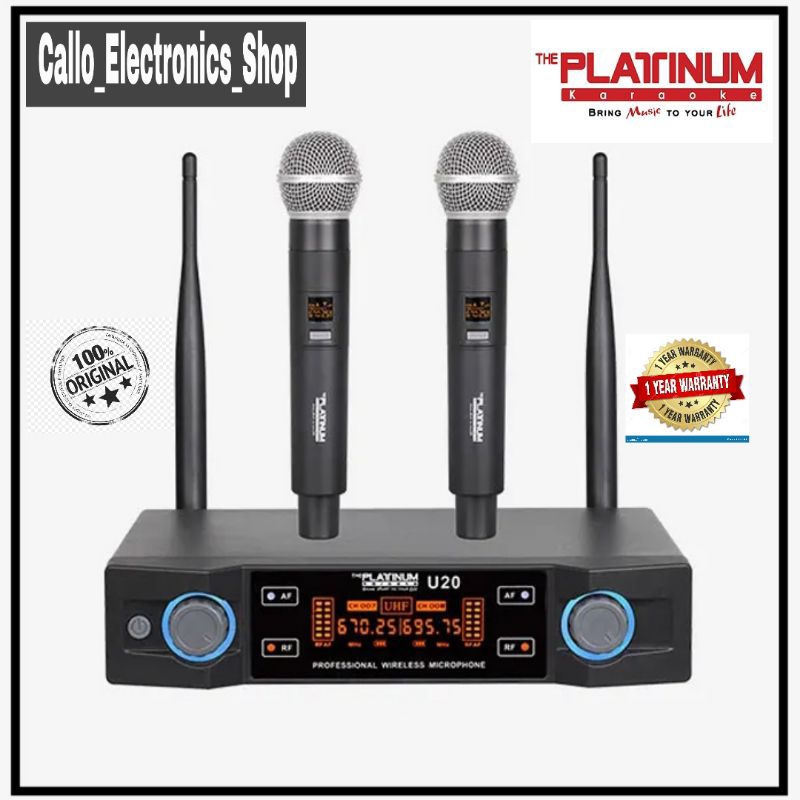 The Platinum U20 PTW 400U Wireless Microphone Shopee Philippines